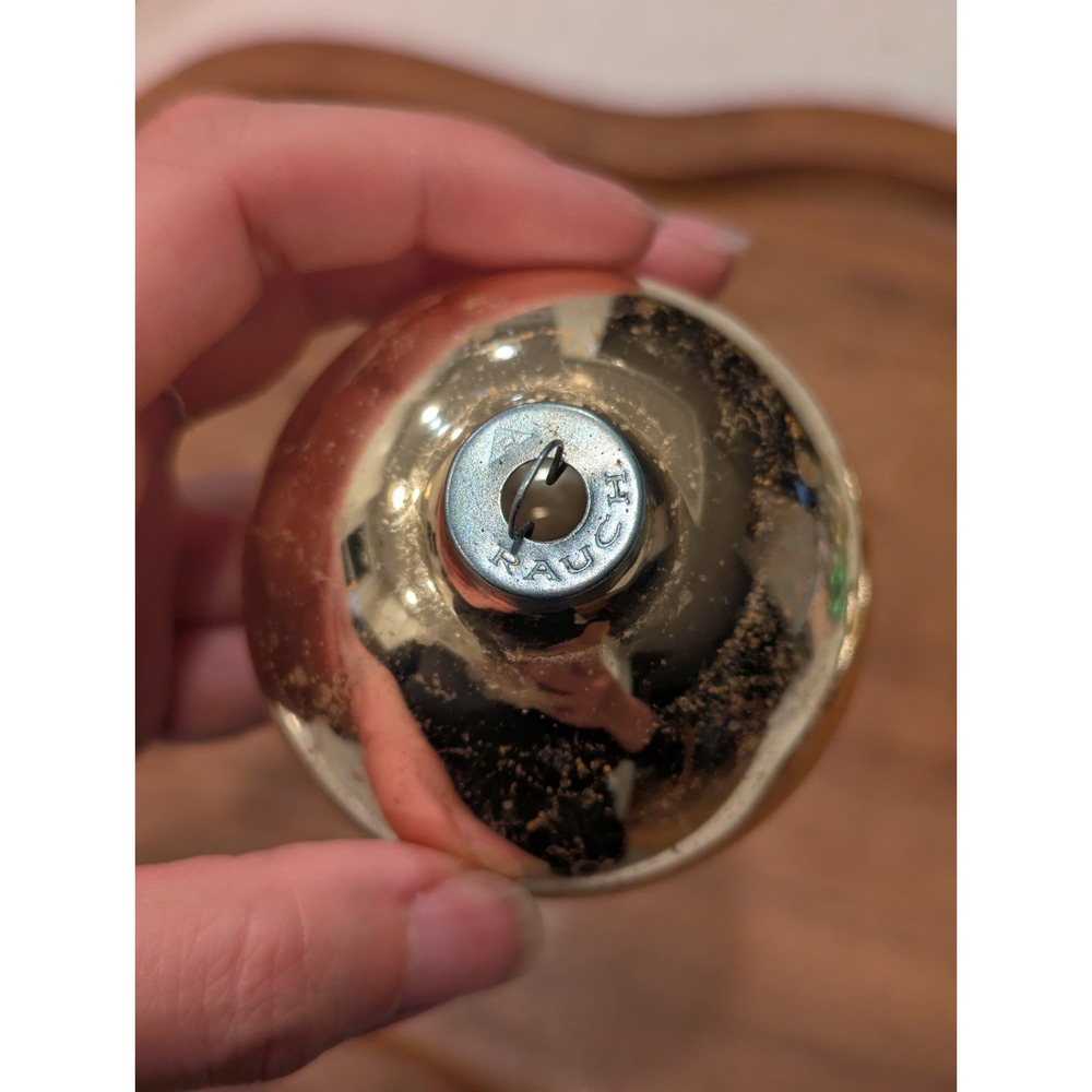 Vintage Rauch 2.5in Gold Mercury Glass Ball CHRISTMAS Ornaments - No Box USA - Picture 2 of 8